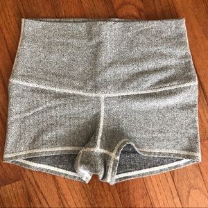 Lululemon Gray Fold-Over Waist Hot Shorts